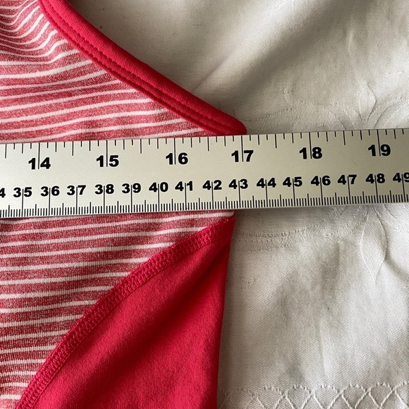 Tuff Athletics Women's Pink White Stripes Activewear Tank Top Spaghetti Straps L - Picture 8 of 11